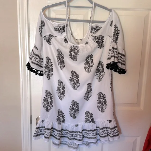 Entro dress white and black print size M - Picture 1 of 8